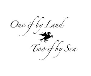 one if by land two if by sea new york ny logo 1 300x249
